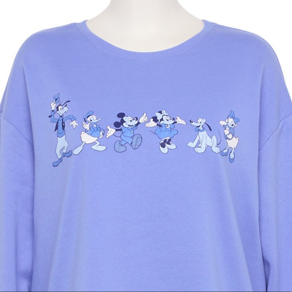 MICKEY AND FRIENDS 2X Sweatshirt Blue All New In Bag - Picture 3 of 8